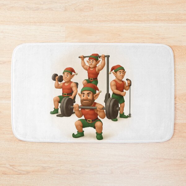 Item preview, Santa’s Elves Christmas Gym Training – 3D Fitness Scene designed and sold by EfraimFunArt.