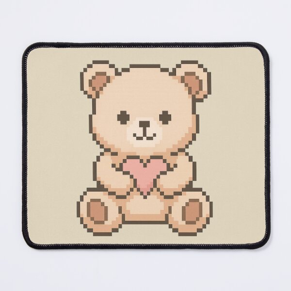 Item preview, Cute Pixel Bear Holding Heart – Bear 1 – Picsell Buddies Pixel Edition designed and sold by BROHLine Studio.