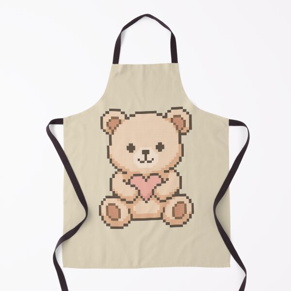 Item preview, Cute Pixel Bear Holding Heart – Bear 1 – Picsell Buddies Pixel Edition designed and sold by BROHLine Studio.