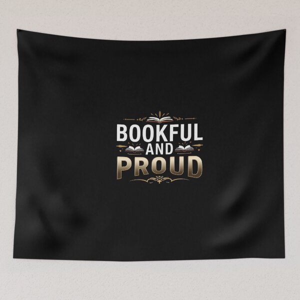 Item preview,  bookful and proud– black Book Lover design  designed and sold by Happyhoo1.
