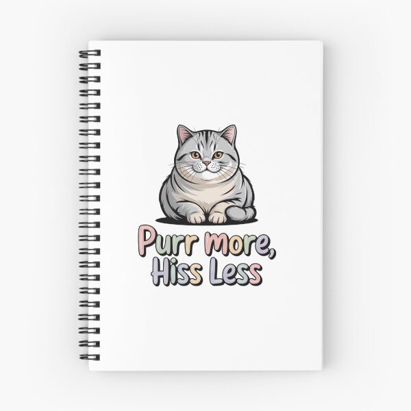 Item preview, Purr More Hiss Less Grey Tabby Cat designed and sold by chattsuede.