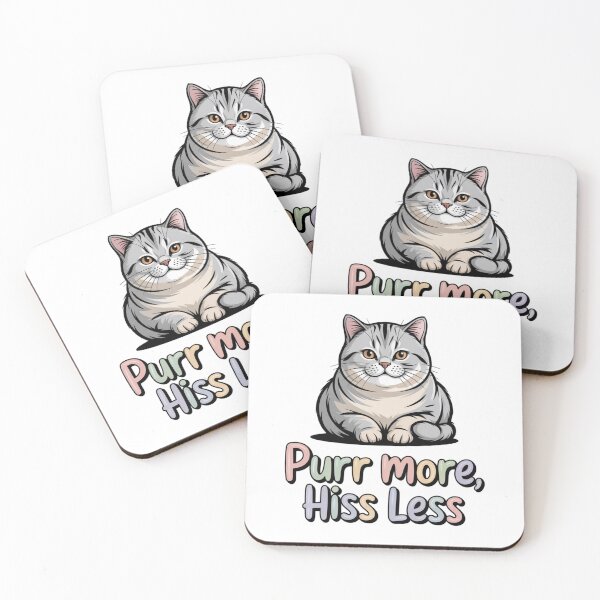 Item preview, Purr More Hiss Less Grey Tabby Cat designed and sold by chattsuede.