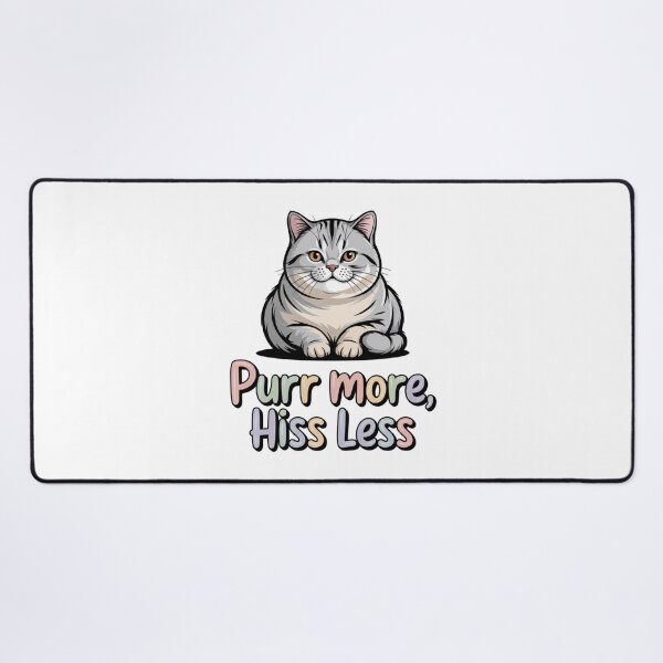 Item preview, Purr More Hiss Less Grey Tabby Cat designed and sold by chattsuede.