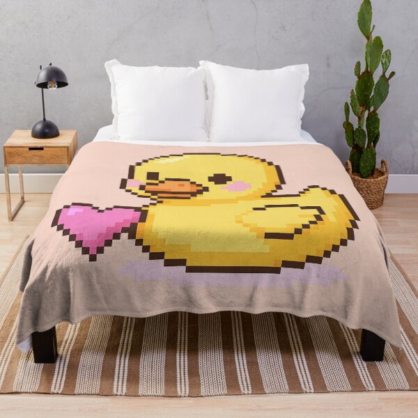 Item preview, Cute Pixel Duck with Heart – Duck 1 – Picsell Buddies Pixel Edition designed and sold by BROHLine Studio.