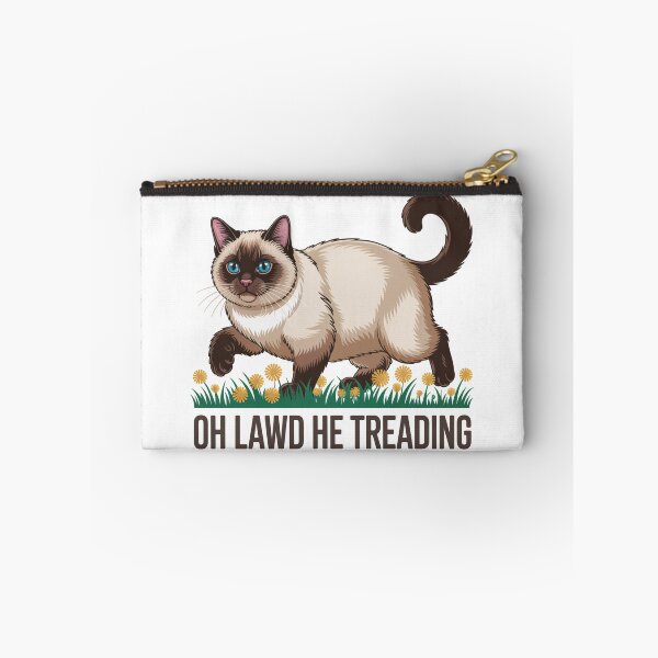 Item preview, Siamese Cat Meme Cartoon Oh Lawd He Treading designed and sold by chattsuede.