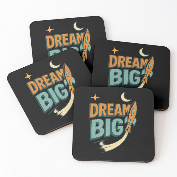 Item preview, Dream big, inspiring retro futuristic rocket art. designed and sold by HAAR00.