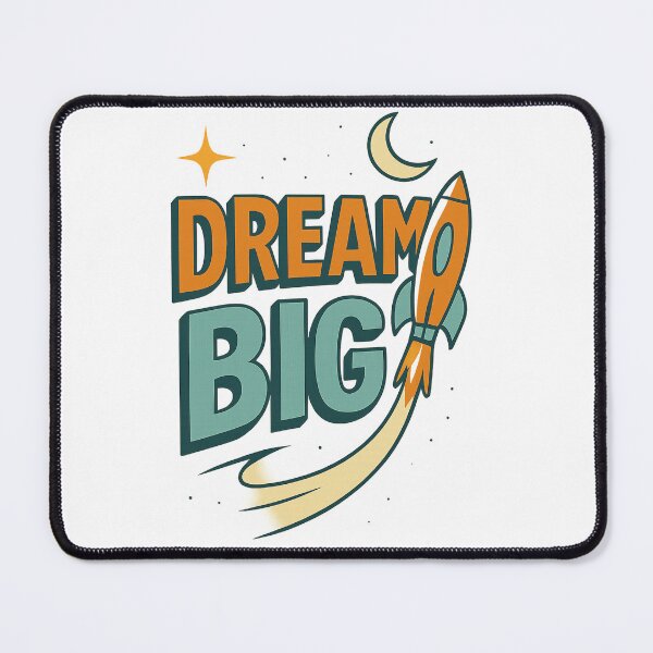Item preview, Dream big, inspiring retro futuristic rocket art. designed and sold by HAAR00.