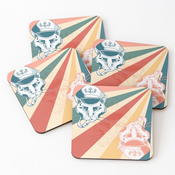 Item preview, Retro Sailor Cat Illustration – Nautical Vintage Pop Art designed and sold by FratddArtworks.