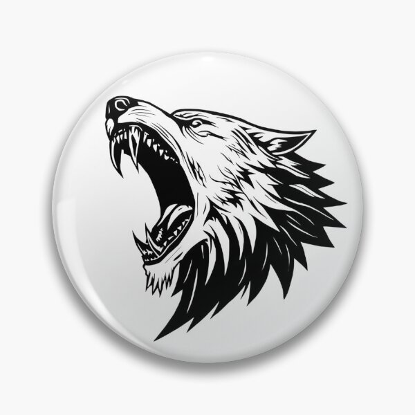 Item preview, Fenrir Wolf Line Art – Open Jaws Norse Beast Illustration designed and sold by Mythic Tide.