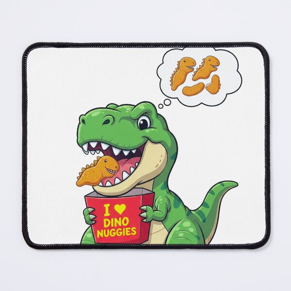 Item preview, I Love Dino Nuggies – Cute Dinosaur Eating Dino Nuggets designed and sold by DinoPrints-shop.