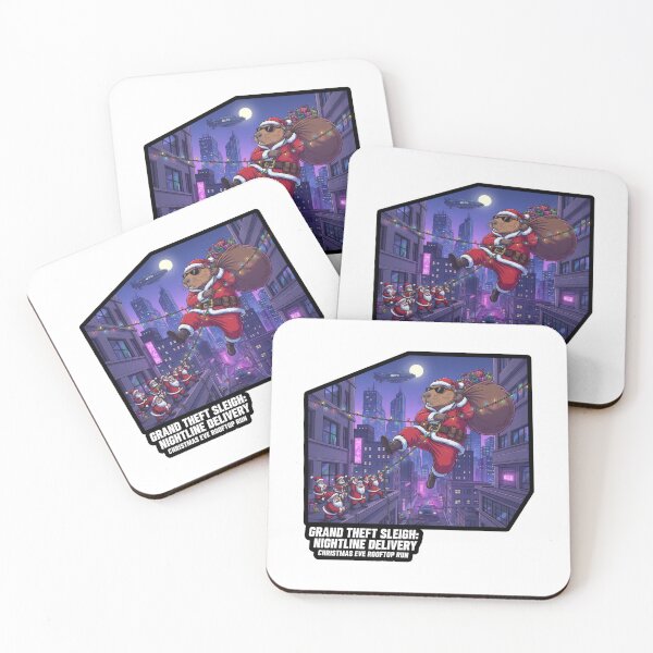 Item preview, Capybara Santa Rooftop Heist designed and sold by MiszungART.