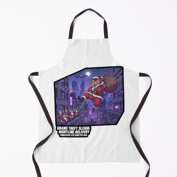 Item preview, Capybara Santa Rooftop Heist designed and sold by MiszungART.