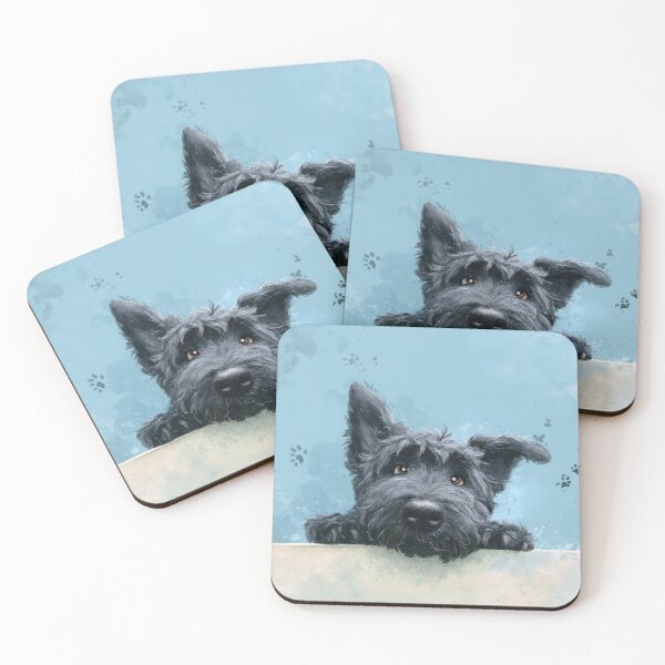 Item preview, Bouviers de Flandres Peeking over Wall 01 designed and sold by Elisabeth Lucas.