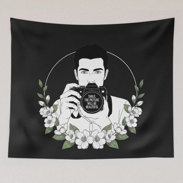 Item preview, "Floral," "Camera," "Aesthetic," "Black and White," "Photographer," and "Line Art." designed and sold by thechoice1.