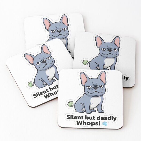 Item preview, French Bulldog Silent But Deadly Whoops! | Funny Farting Frenchie Sticker, T-Shirt, Phone Case designed and sold by MiracleDroplet.