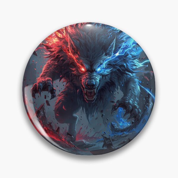 Item preview, Fenrir Unchained – Glowing Eyes Norse Wolf Artwork designed and sold by Mythic Tide.