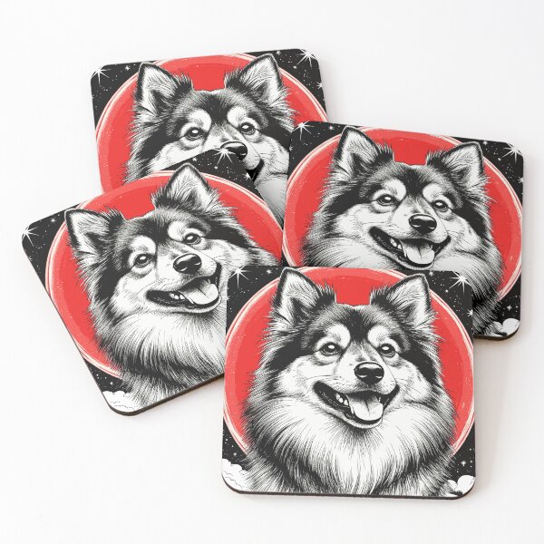 Item preview, Cosmic Pomeranian Dog in Red Circle. Spitz. designed and sold by PeasyEasy.