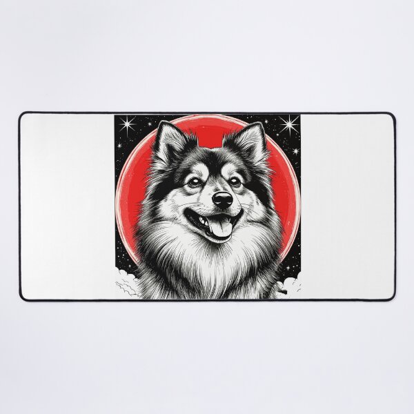 Item preview, Cosmic Pomeranian Dog in Red Circle. Spitz. designed and sold by PeasyEasy.