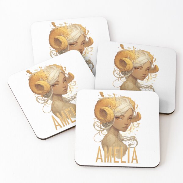Item preview, Aries Amelia Zodiac Portrait designed and sold by AlexLineArt.