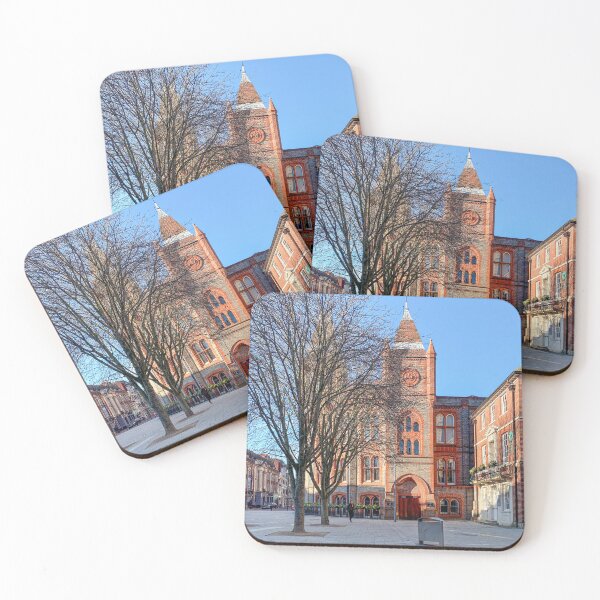 Item preview, Historic Red Brick Reading Town Hall on Sunny Day designed and sold by Greysline.
