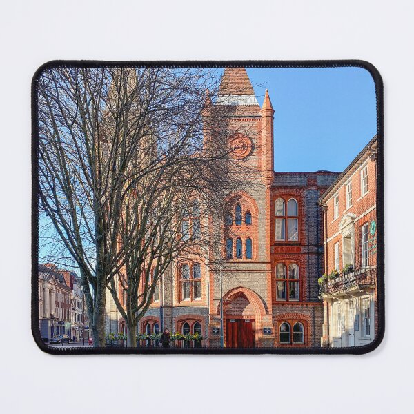 Item preview, Historic Red Brick Reading Town Hall on Sunny Day designed and sold by Greysline.