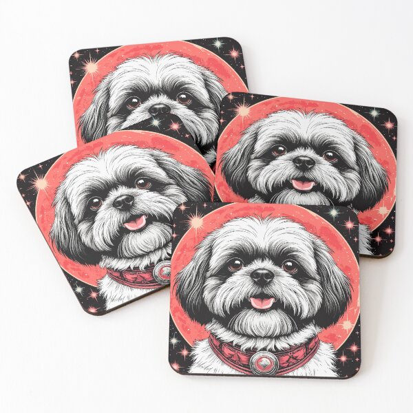 Item preview, Cosmic Shih Tzu Dog in Red Circle. designed and sold by PeasyEasy.