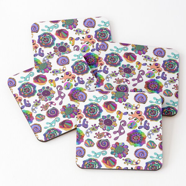 Item preview, Inky Circles Doodles Multicolor on White designed and sold by CheriesArt.