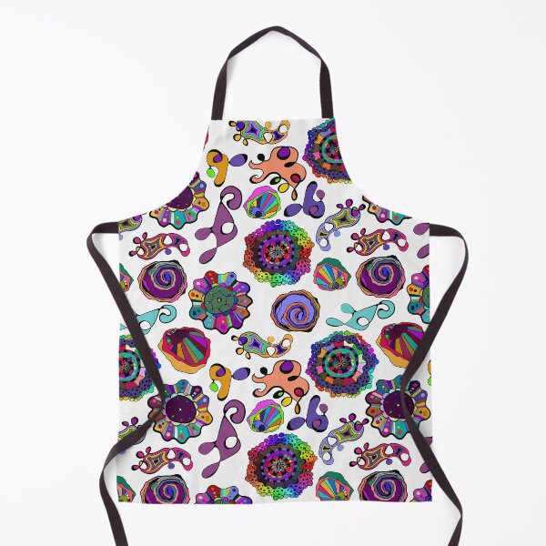 Item preview, Inky Circles Doodles Multicolor on White designed and sold by CheriesArt.
