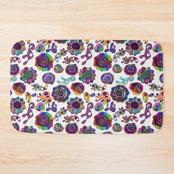 Item preview, Inky Circles Doodles Multicolor on White designed and sold by CheriesArt.