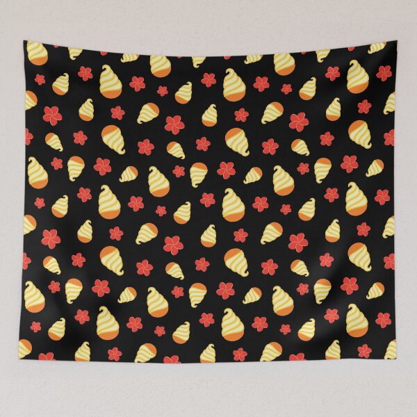 Item preview, Pineapple Swirl Pattern - Scattered Black BG designed and sold by drxgonfly.