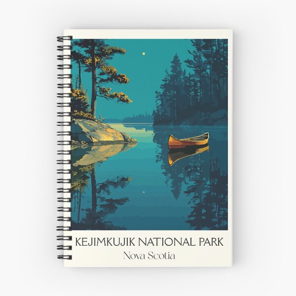 Item preview, Kejimkujik Park Nova Scotia | Lakeside Canoeing Art Print designed and sold by TuncGK.
