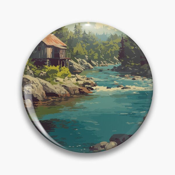 Item preview, Liscombe Mills Nova Scotia | Liscomb River Scenery Art designed and sold by TuncGK.