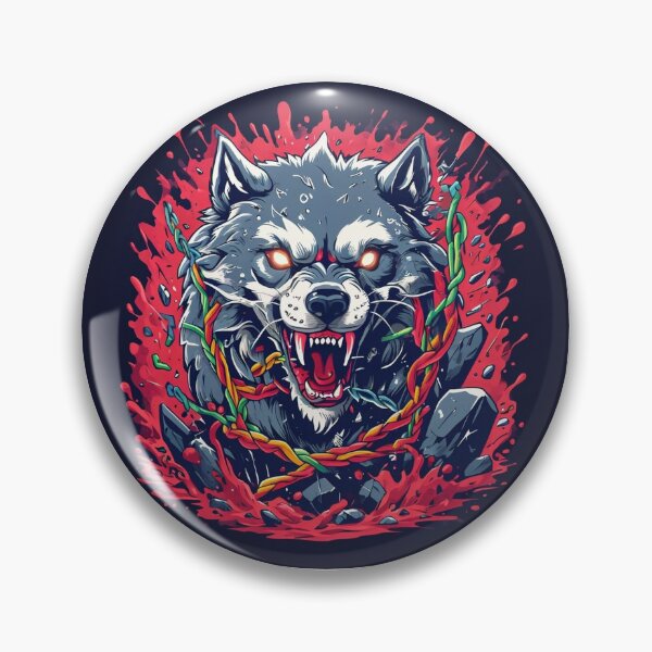 Item preview, Breaking the Runes – Fenrir Color Viking Mythology Design designed and sold by Mythic Tide.