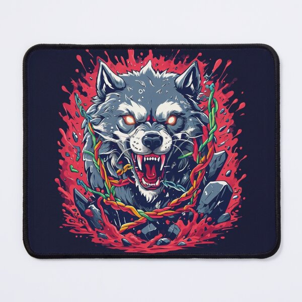 Item preview, Breaking the Runes – Fenrir Color Viking Mythology Design designed and sold by Mythic Tide.