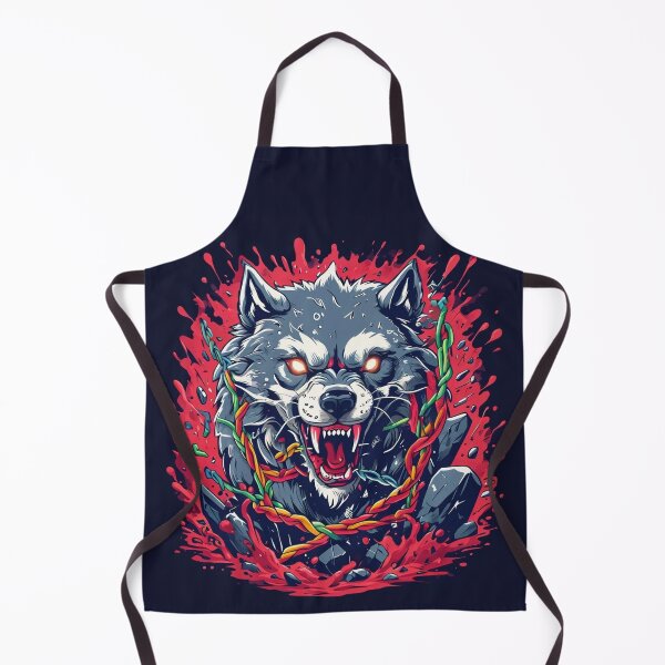 Item preview, Breaking the Runes – Fenrir Color Viking Mythology Design designed and sold by Mythic Tide.