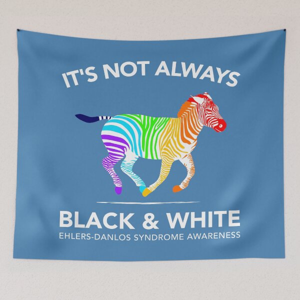 Item preview, EDS Awareness- Not Always Black and White Rainbow Zebra designed and sold by Jesabee Designs.