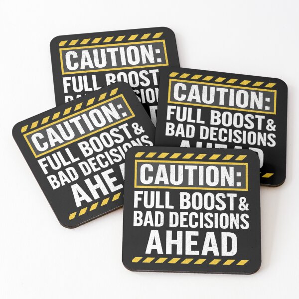 Item preview, Caution Full Boost & Bad Decisions Ahead – Funny Racing Mechanic designed and sold by CarantinedChaos.