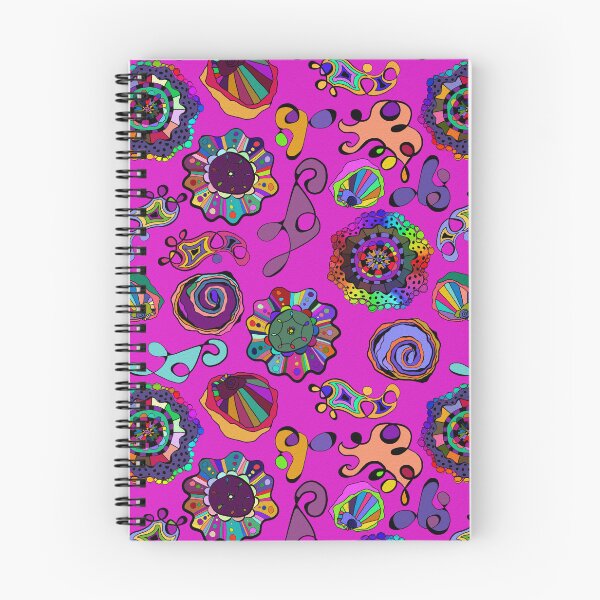Item preview, Inky Circles Doodles Multicolor on Pink designed and sold by CheriesArt.