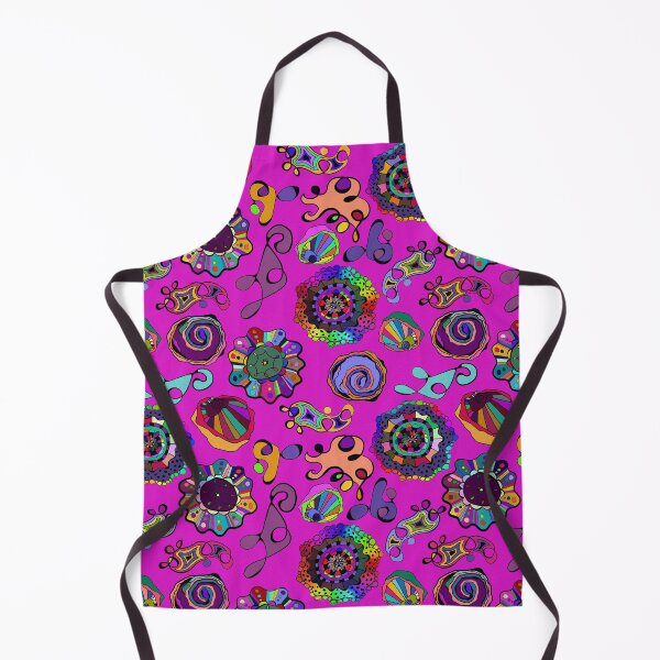 Item preview, Inky Circles Doodles Multicolor on Pink designed and sold by CheriesArt.
