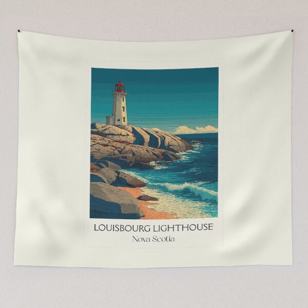 Item preview, Louisbourg Lighthouse NS | Cape Breton Coastal Landmark Art designed and sold by TuncGK.