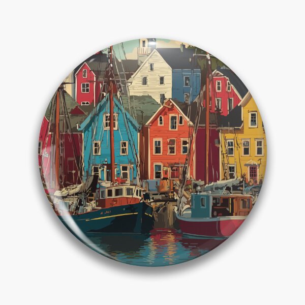 Item preview, Lunenburg Nova Scotia | UNESCO World Heritage Waterfront Art designed and sold by TuncGK.