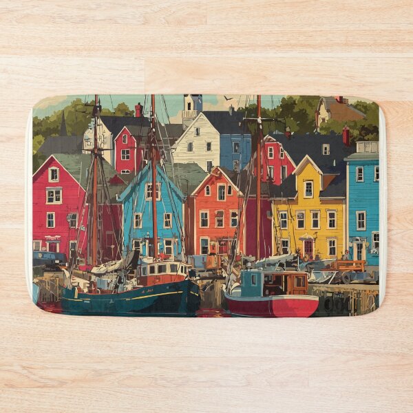 Item preview, Lunenburg Nova Scotia | UNESCO World Heritage Waterfront Art designed and sold by TuncGK.