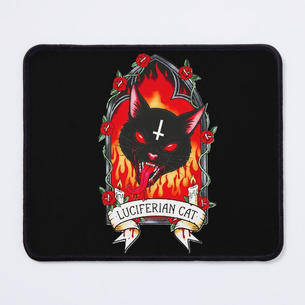 Item preview, LUCIFERIAN CAT Demonic Cat Inverted Cross designed and sold by CoffinsArt.
