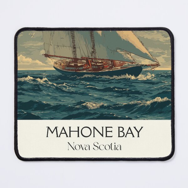 Item preview, Mahone Bay Nova Scotia | Three Churches Scenery Art Print designed and sold by TuncGK.