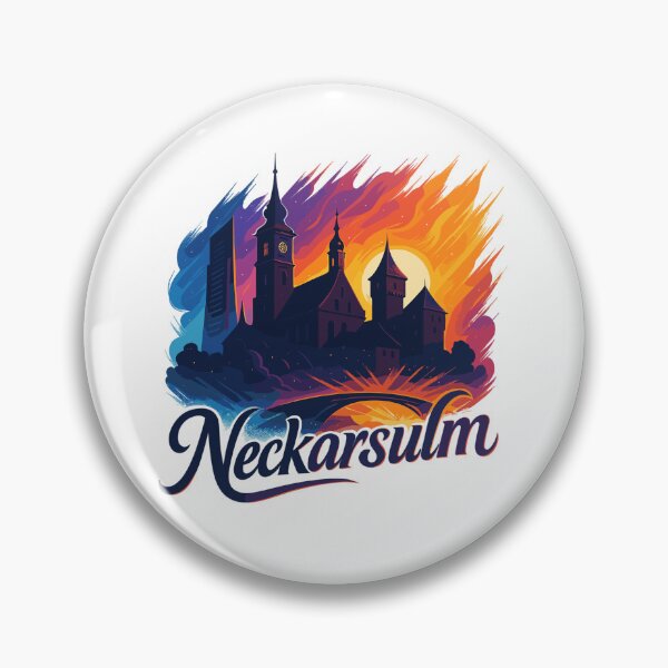 Item preview, Neckarsulm city silhouette Neckar gift designed and sold by Pineapple-Tree.