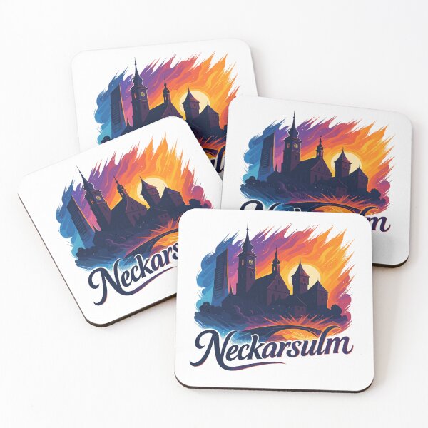 Item preview, Neckarsulm city silhouette Neckar gift designed and sold by Pineapple-Tree.