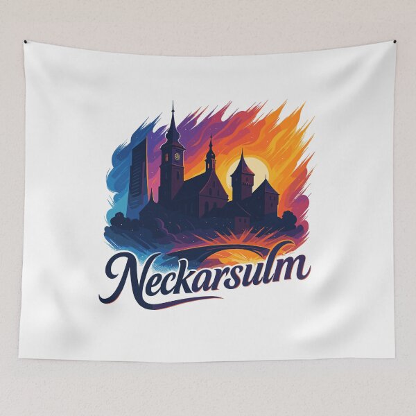 Item preview, Neckarsulm city silhouette Neckar gift designed and sold by Pineapple-Tree.