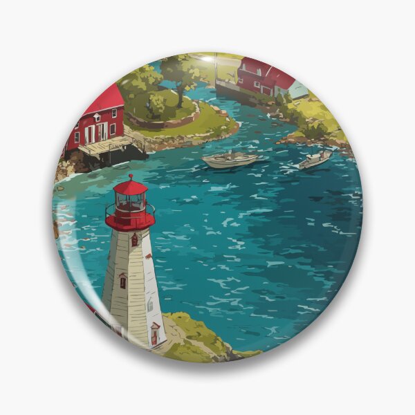 Item preview, Neil's Harbour Nova Scotia | Cabot Trail Fishing Village Art designed and sold by TuncGK.