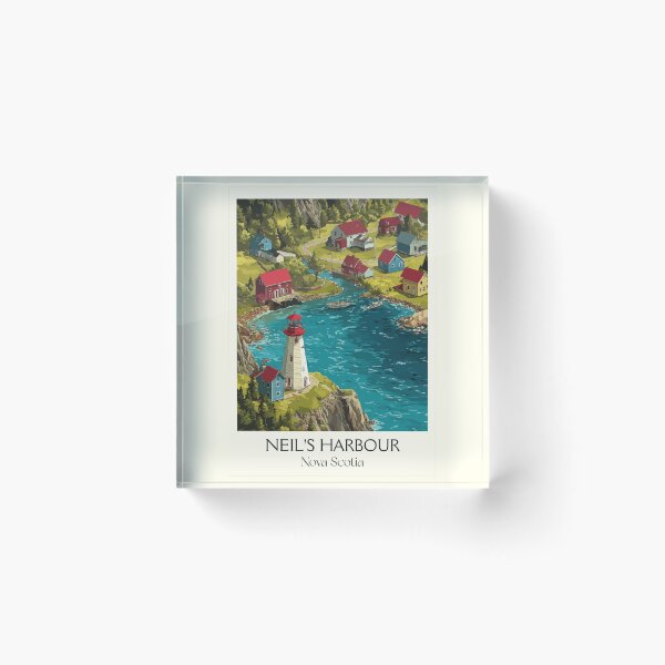 Item preview, Neil's Harbour Nova Scotia | Cabot Trail Fishing Village Art designed and sold by TuncGK.