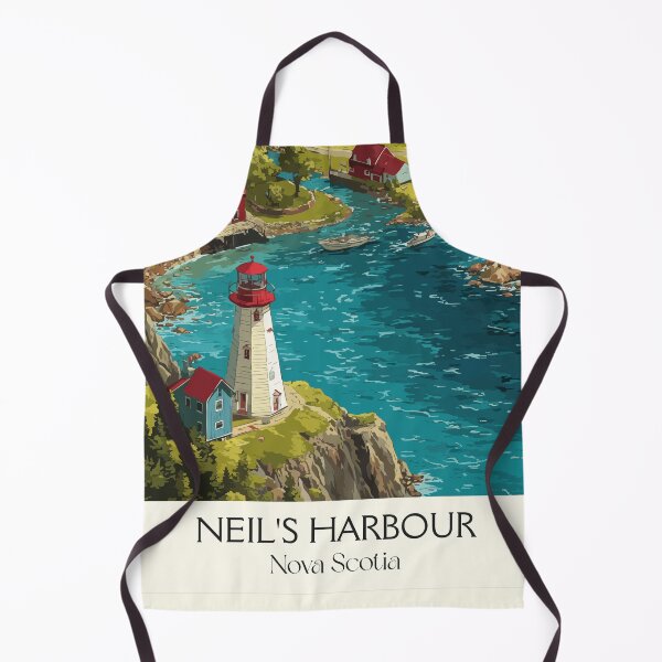 Item preview, Neil's Harbour Nova Scotia | Cabot Trail Fishing Village Art designed and sold by TuncGK.